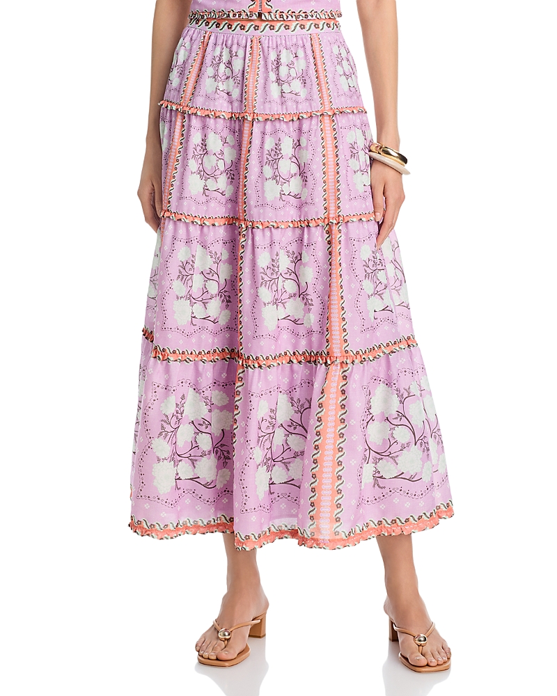 Aqua x Agua Bendita Tiered Maxi Skirt - Exclusive