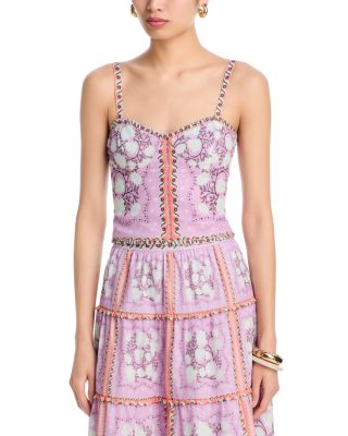 Designed by Agua Bendita Lace Up Bustier Top - Exclusive 