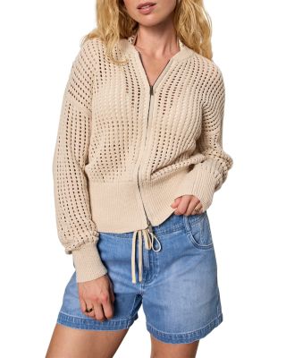 Laguna Openwork Bomber Sweater