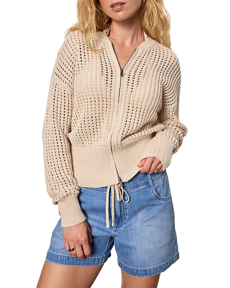 Sanctuary Laguna Openwork Bomber Sweater