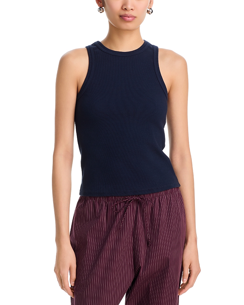 Perfectwhitetee Daphne Ribbed High Neck Tank