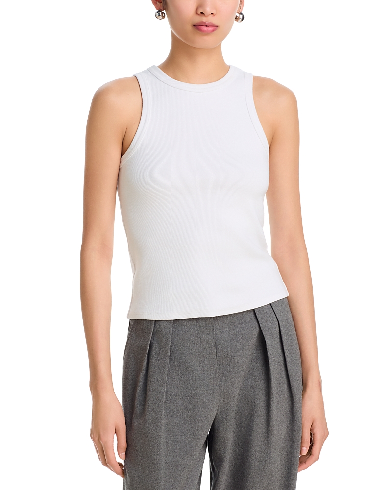 Perfectwhitetee Daphne Ribbed High Neck Tank