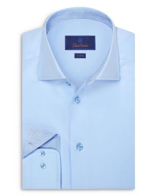 Trim Fit Twill Solid Dress Shirt
