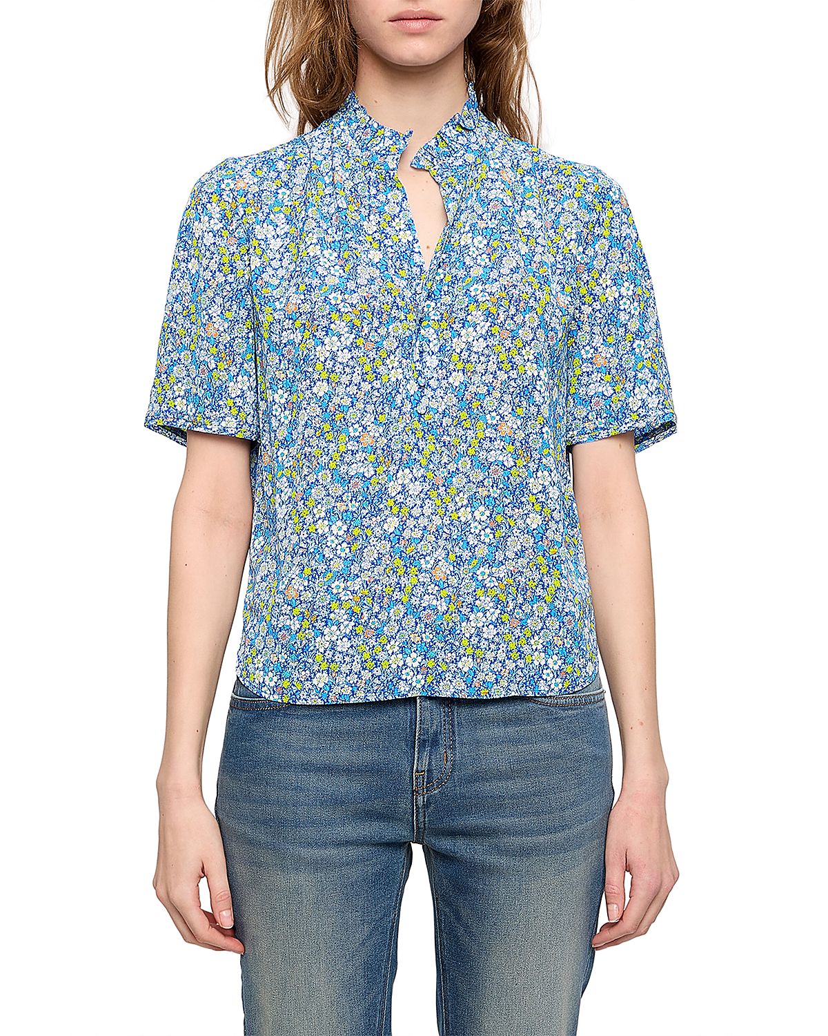 Zadig & Voltaire Topher Split Neck Top