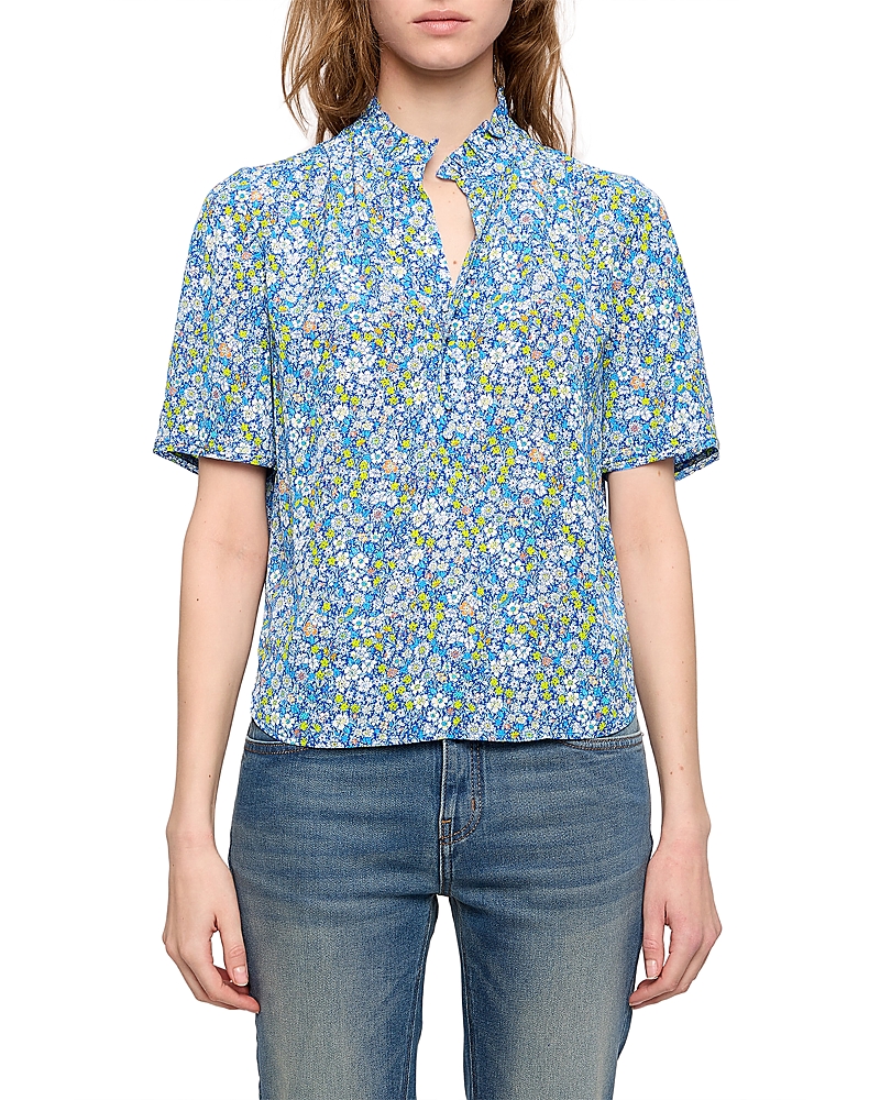 Zadig & Voltaire Topher Split Neck Top