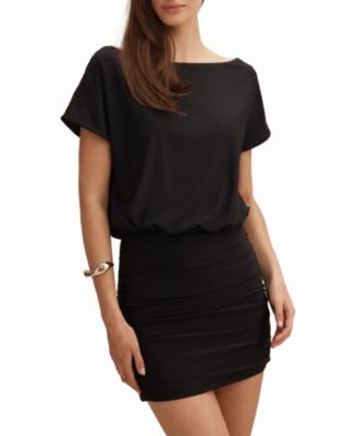 Women's Kiara Tipped Draped Jersey Mini Dress