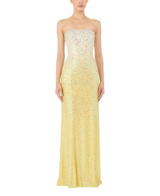  Marle Saint Sequin Embellished Strapless Maxi Dress