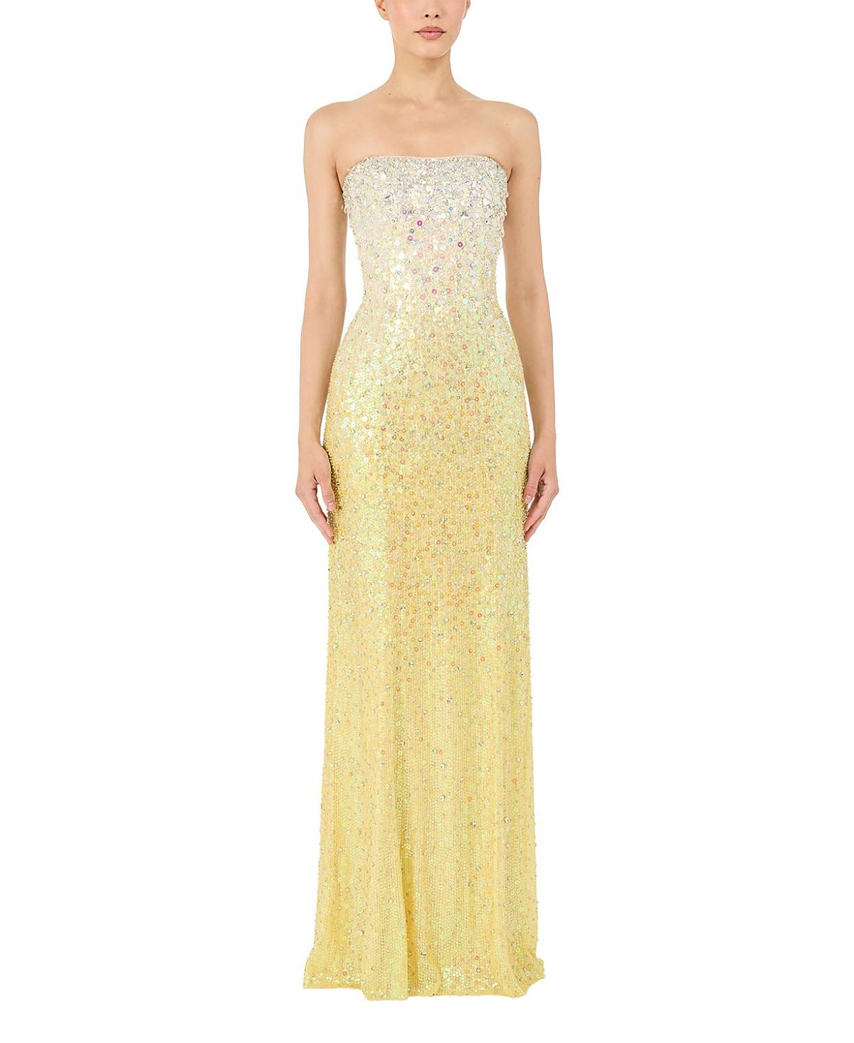 Jenny Packham Marle Saint Sequin Embellished Strapless Maxi Dress