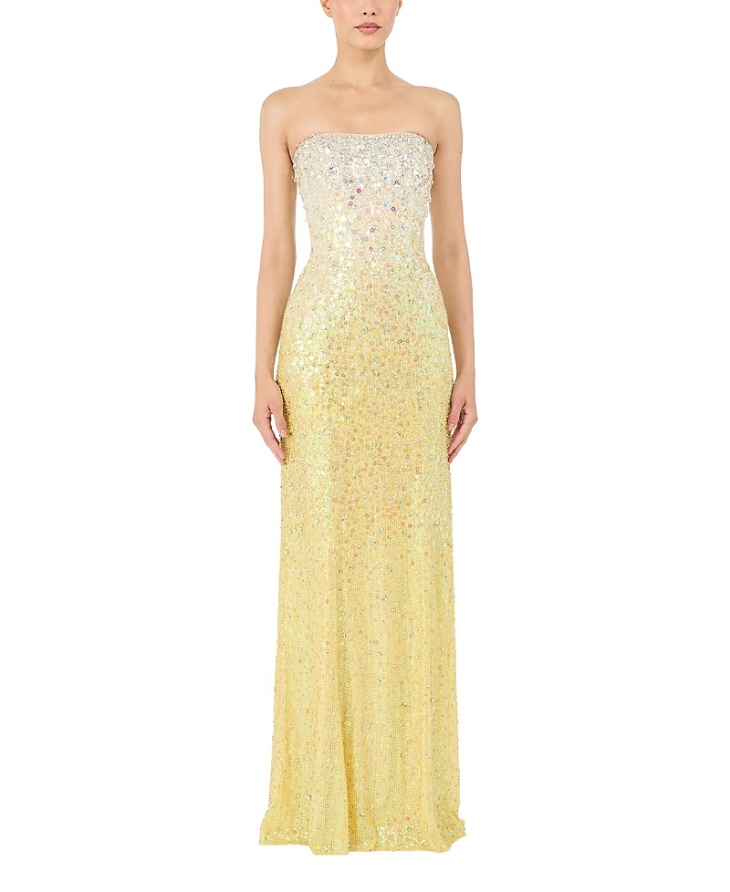 Jenny Packham Marle Saint Sequin Embellished Strapless Maxi Dress
