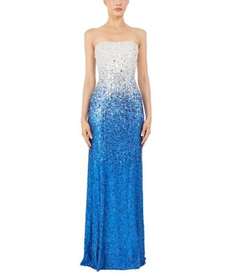 Jenny Packham Marle Saint Sequin Embellished Strapless Maxi Dress