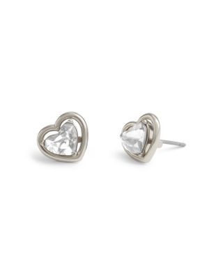 Halo Heart Stud Earrings