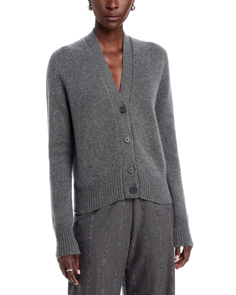 Fabiana Filippi Cashmere V Neck Gauze Cardigan