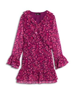 Girls' Printed Ruffled Dress, Big Kid - Exclusive