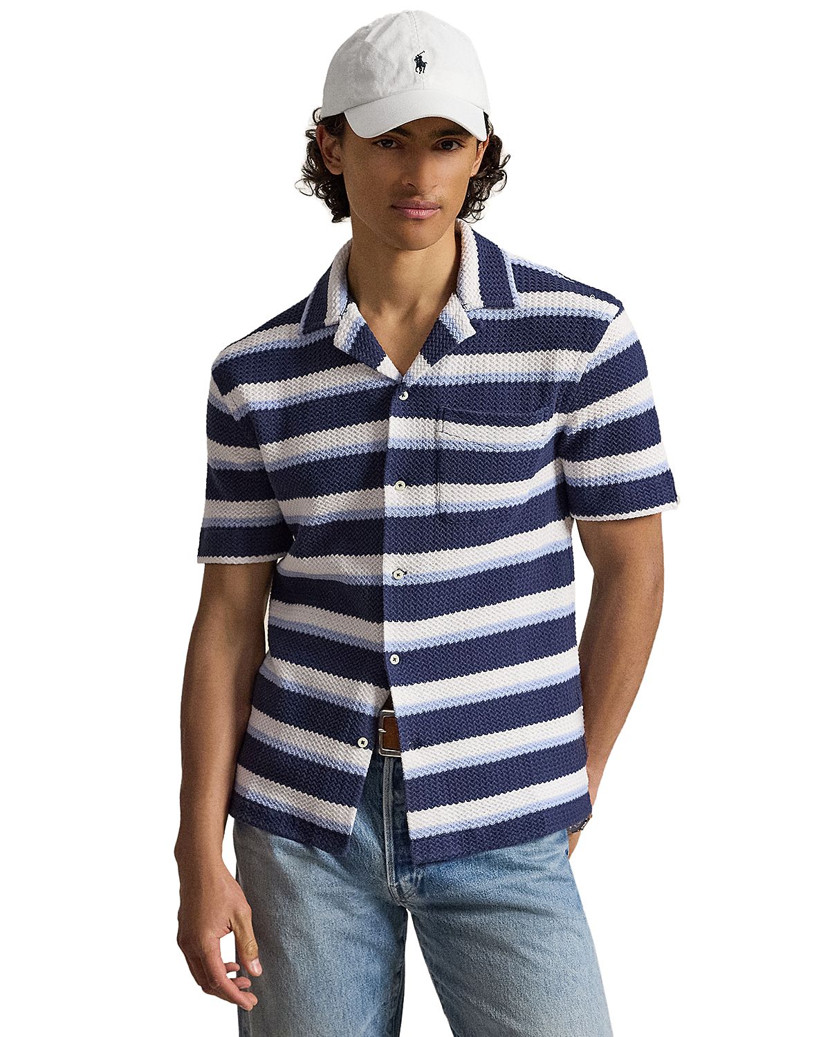 Polo Ralph Lauren Herringbone Stripe Camp Shirt
