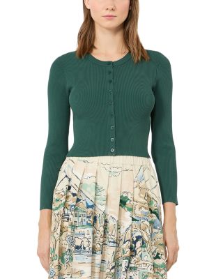 Wkdtennia Green Ribbed Cardigan