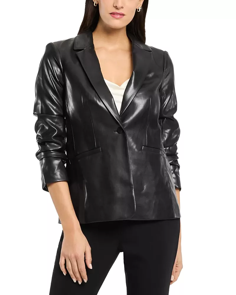 Cinq a Sept Kylie Faux Leather Blazer