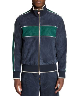 Stand Collar Bold Stripe Track Jacket