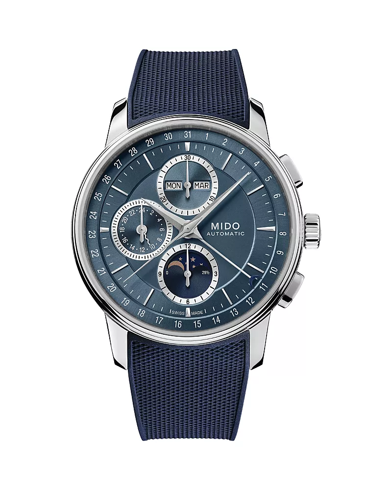 Mido Baroncelli Chronograph Moonphase Watch, 42mm
