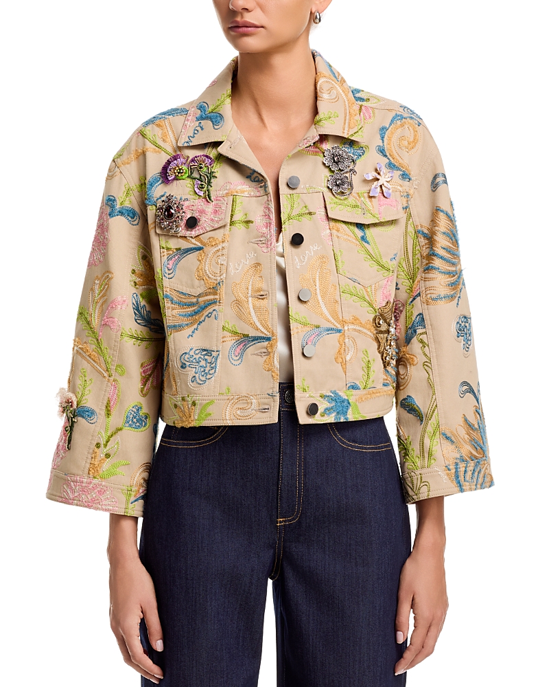 Cinq a Sept Addie Embellished Embroidered Jacket
