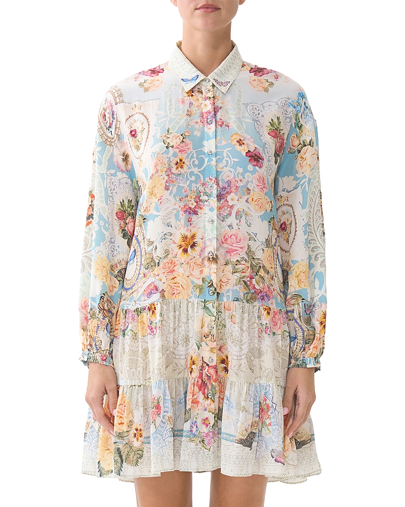 Camilla Silk Long Sleeve Mini Dress