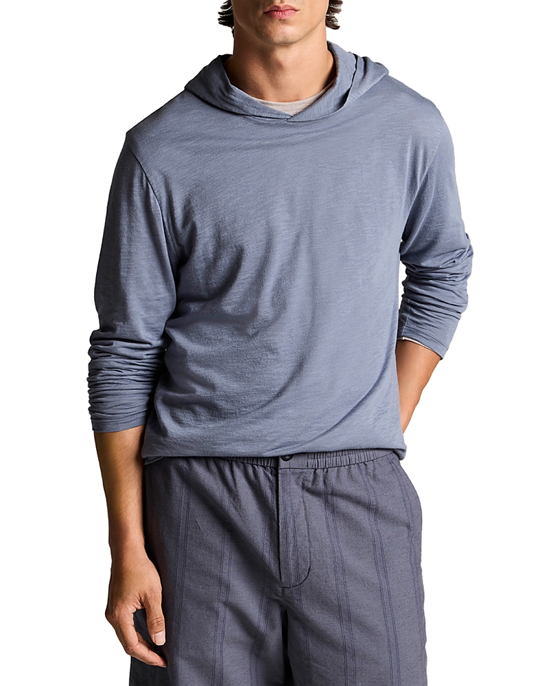 Vince Fine Slub Double Layer Pullover Hoodie