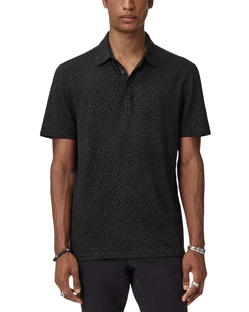 John Varvatos Marcel Short Sleeve Distorted Dots Jacquard Polo