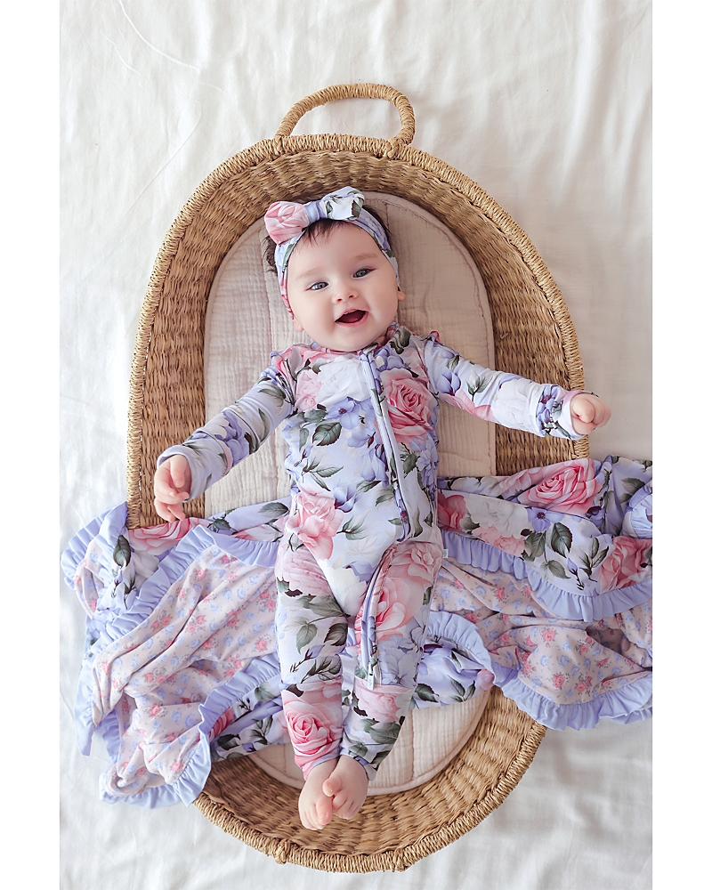Posh Peanut Girls' Marion Newborn Convertible One Piece - Baby