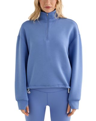Sian Cropped Half Zip Sweatshirt