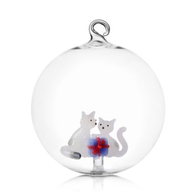 Tabby Cat Christmas Edition White Cats Christmas Ball
