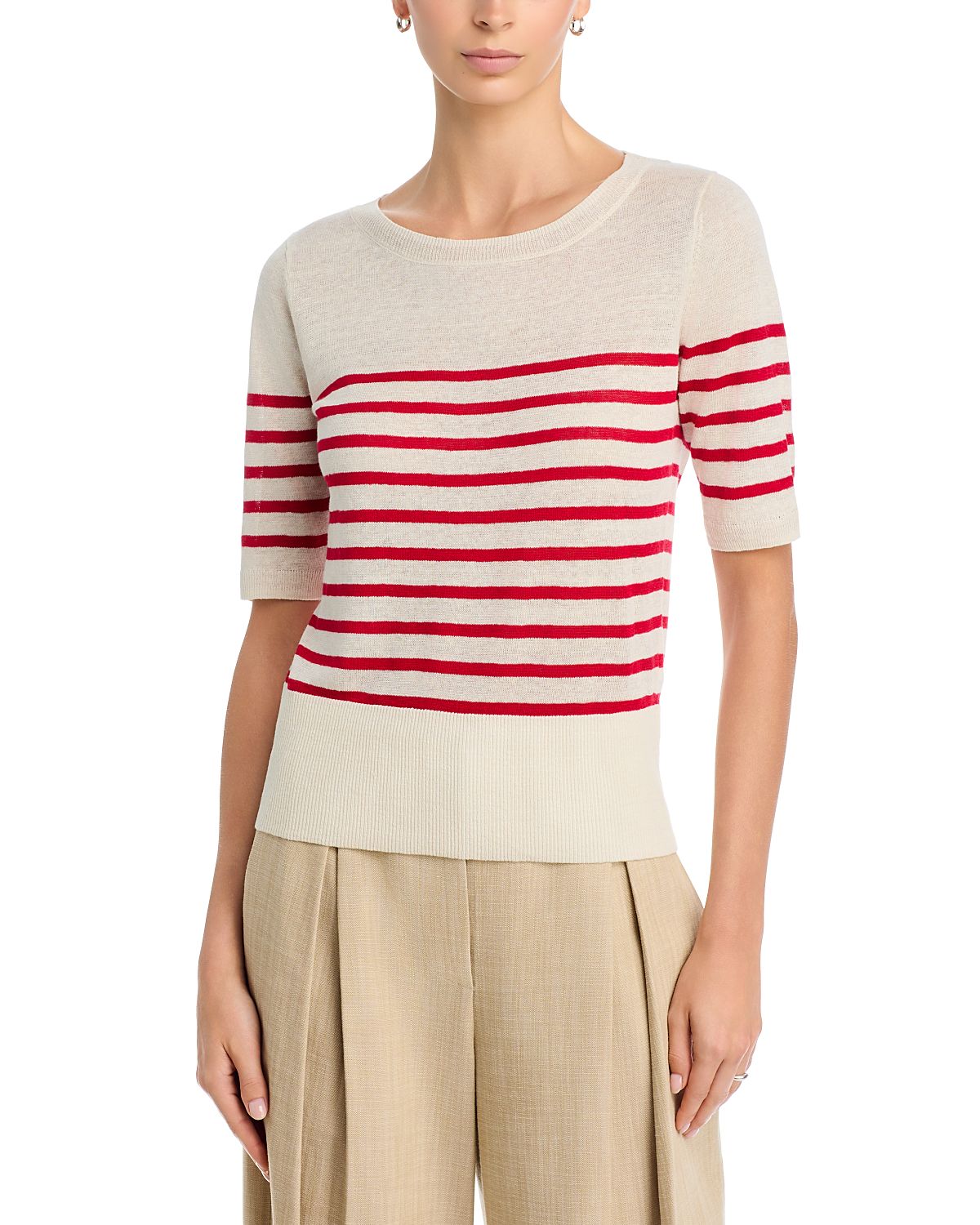 Majestic Filatures Linen Boat Neck Top