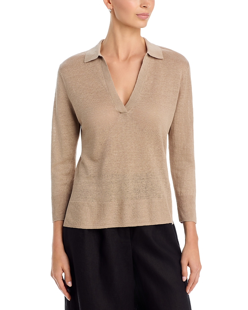 Majestic Filatures Linen Collared Sweater