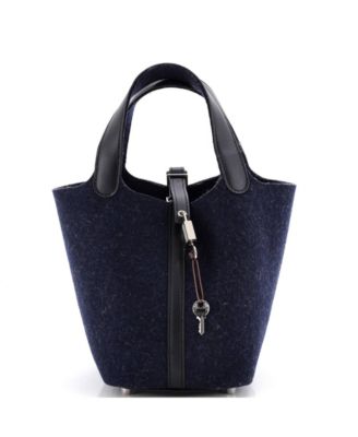 PM Picotin Lock Bag Felt with Leather