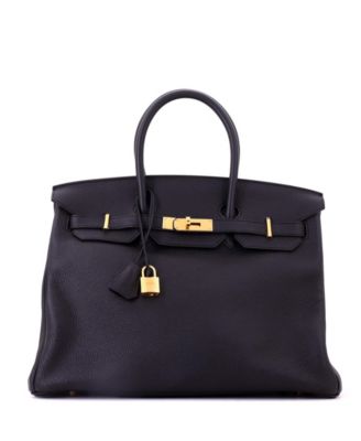 Birkin 35 Handbag Black Togo with Gold Hardware