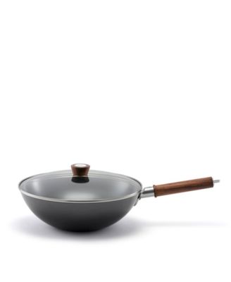  Dragon Carbon Steel Wok with Lid, 12"