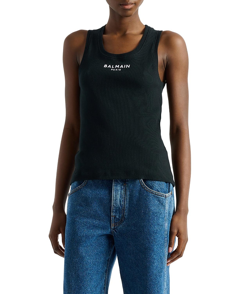 Balmain Paris Embroidered Vest Top
