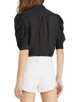 FRAME The Gillian Silk Top | Bloomingdale's Women