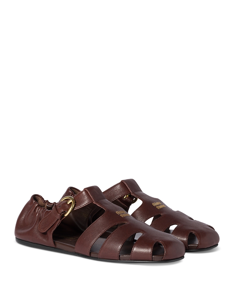 Miu Miu Women's Leather Fisherman Sandals