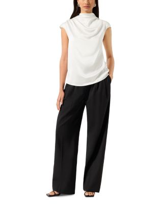 Argent Ruched Silk Blouse