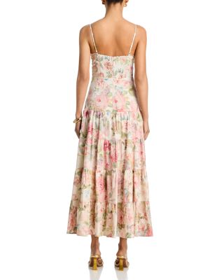 Floral Bustier Maxi Dress - Exclusive - thumbnail 4
