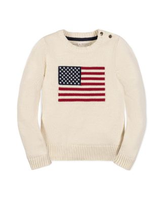 Girls' Organic Crew Neck Flag Sweater - Little Kid, Big Kid