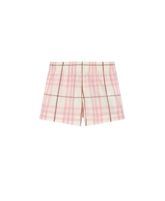 Girls' Check Cotton Shorts - Baby
