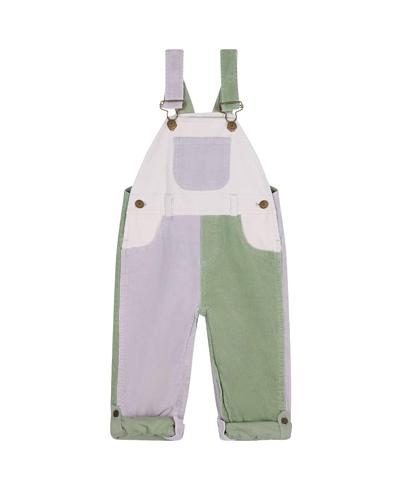 Dotty Dungarees Unisex Waterlilies Patchwork Corduroy Overalls - Baby, Little Kid, Big Kid