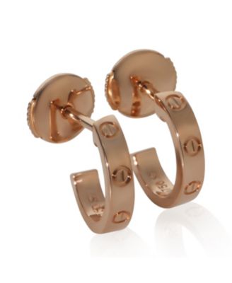  Small Model Love Hoop 18k Rose Gold Earrings