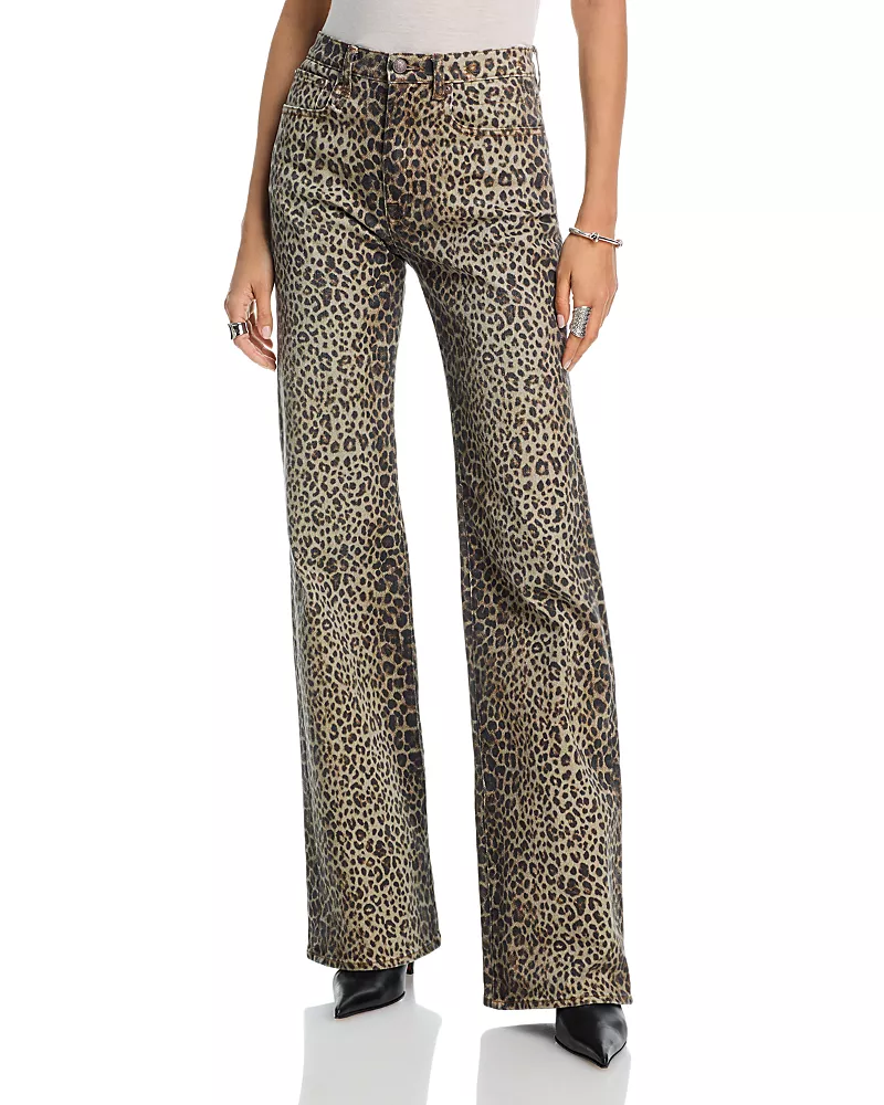 R13 Jane Jeans in Cheetah Brown