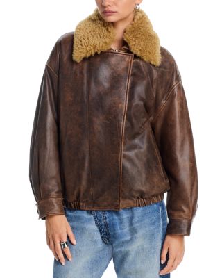 Leather Bomber Jacket