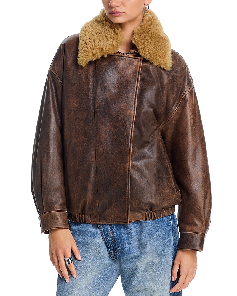 R13 Leather Bomber Jacket