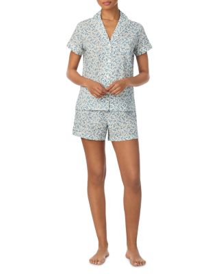 Short Sleeve Classic Lawn Notch Collar Boxer Pajama Set