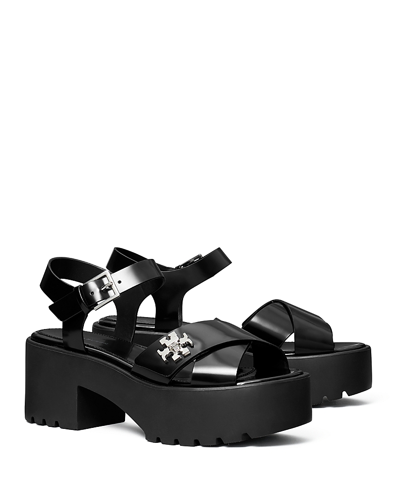 Tory Burch Women's T Lock Lug Heel Sandals