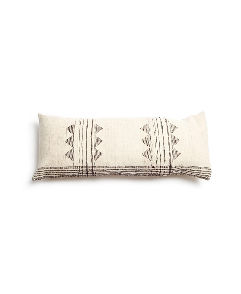 Studio Variously Kora Artisanal Handwoven Lumbar Pillow Cover Only In Ivory
