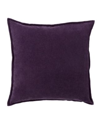Cotton Velvet Decorative Pillow, 18"L x 18"W